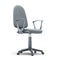 Grey office chair on a white
