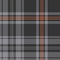 Grey orange plaid pattern vector. Herringbone seamless textured check plaid for flannel shirt, skirt.