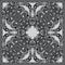 Grey ornamental floral paisley bandanna