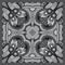 Grey ornamental floral paisley bandanna.