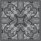 Grey ornamental floral paisley bandanna