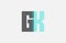 grey pastel blue alphabet letter combination GK G K for logo icon design