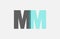grey pastel blue alphabet letter combination MM M M  for logo icon design