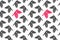 Grey-pink crows pattern