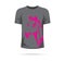 Grey and pink horse t-shirt