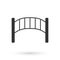 Grey Playground kids bridge icon isolated on white background. Vector