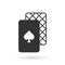 Grey Playing cards icon isolated on white background. Casino gambling. Vector