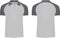 Grey polo t shirt. front and back view