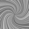 Grey psychedelic geometrcial spiral stripe background - vector curved ray graphic