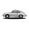 grey retro car porsche 005