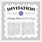 Grey Retro vintage invitation. Money design. Complex background. Detailed