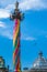 Grey`s Monument decorated as Workers Maypole during the Great Ex