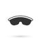 Grey Safety goggle glasses icon isolated on white background. Vector