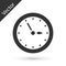 Grey Sauna clock icon isolated on white background. Sauna timer. Vector
