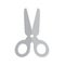 Grey scissors icon