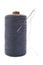 Grey sewing thread with needle on white background