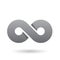 Grey Shaded and Thick Infinity Symbol Vector Illustration