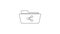 Grey Share folder line icon on white background. Folder sharing. Folder transfer sign. 4K Video motion graphic animation