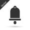 Grey Ship bell icon isolated on white background. Vector