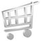 Grey shopping cart symbol