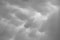 Grey sky with Very rare Mammatus Clouds