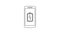 Grey Smartphone battery charge line icon on white background. Phone with a low battery charge. 4K Video motion graphic