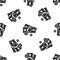 Grey Stacks paper money cash icon isolated seamless pattern on white background. Money banknotes stacks. Bill currency