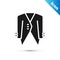 Grey Suit icon isolated on white background. Tuxedo. Wedding suits with necktie. Vector