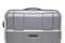 Grey suitcase plastic. upper part of the handle