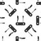 Grey Swiss army knife icon isolated seamless pattern on white background. Multi-tool, multipurpose penknife