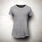 Grey t-shirt isolated on the grey background