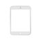 Grey tablet cartoon style vector eps10. Grey tablet cartoon style black empty screen on white background.