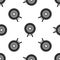 Grey Target sport icon isolated seamless pattern on white background. Clean target with numbers for shooting range or