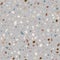 Grey terazo flooring seamless texture with pieces of granite, quartz, glass and stone