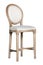 Grey textile classic bar kitchen chair isolated