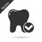 Grey Tooth whitening concept icon isolated on white background. Tooth symbol for dentistry clinic or dentist medical