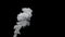 grey toxic smoke exhaust from coal power plant on black, isolated - industrial 3D illustration