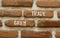 Grey trade symbol. Concept words Grey trade on red brown brick wall. Beautiful red brown brick wall background. Business grey