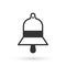 Grey Train station bell icon isolated on white background. Vector