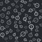 Grey Trap hunting icon isolated seamless pattern on black background. Vector