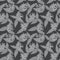 Grey Tropical Botanical Leaf Seamless Pattern Background