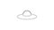 Grey UFO flying spaceship line icon on white background. Flying saucer. Alien space ship. Futuristic unknown flying