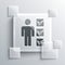 Grey User of man in business suit icon isolated on grey background. Business avatar symbol user profile icon. Male user