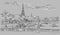 Grey vector hand drawing Paris 8