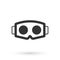 Grey Virtual reality glasses icon isolated on white background. Stereoscopic 3d vr mask. Optical head mounted display