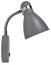 Grey Wall Sconce Bed Gooseneck Lamp, Modern Surface-Mounted Home Light Fixture, Large Detailed Isolated Closeup Studio Shot Detail