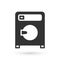 Grey Washer icon isolated on white background. Washing machine icon. Clothes washer - laundry machine. Home appliance