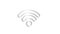 Grey wifi line icon on white background. Front view. 4K Video motion graphic animation