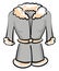 A grey winter coat vector or color illustration