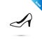 Grey Woman shoe with high heel icon isolated on white background. Vector